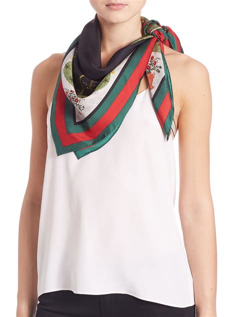 silk gucci scarf women